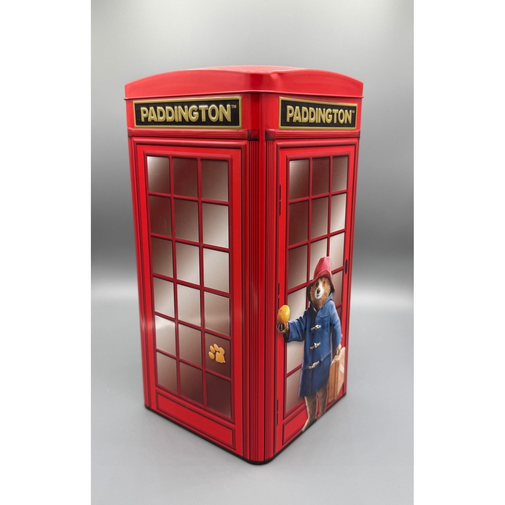 Paddington Bear London Red Telephone Booth‎ Collectible Tin PCO Group 6.5L 220oz